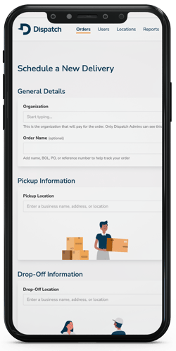 Start a Delivery Mockup